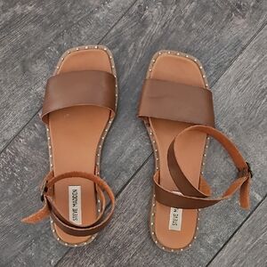 Steve Madden Tan Leather Sandals for Women